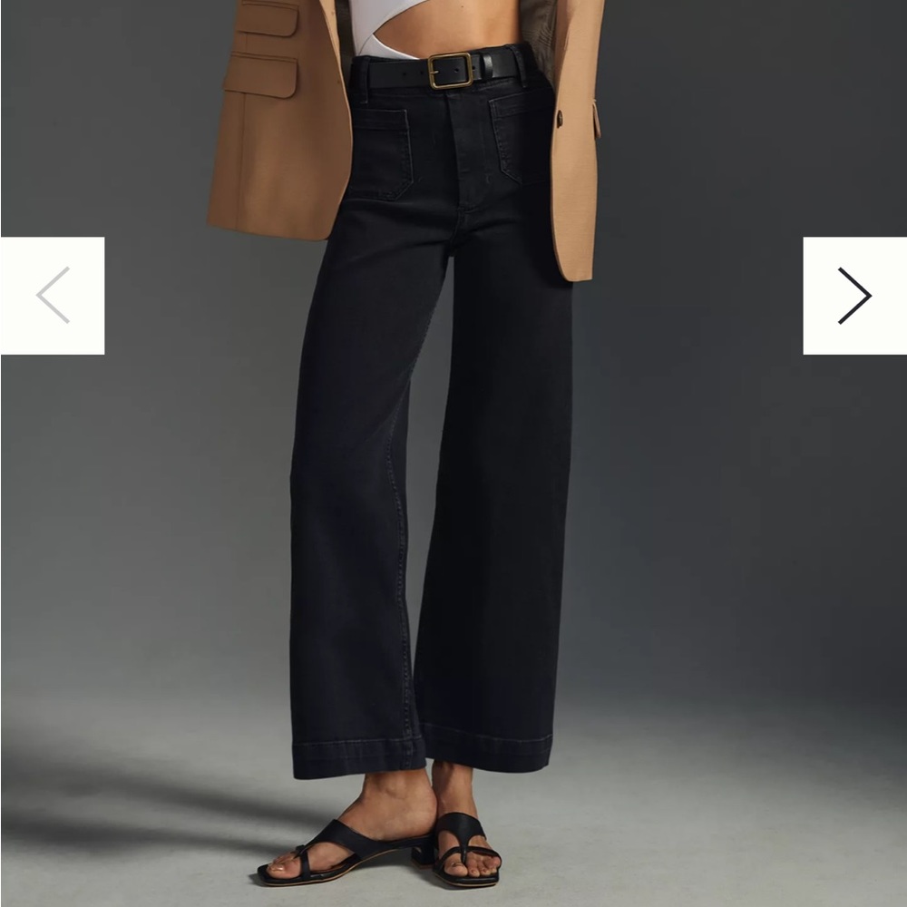 Chic Anthropologie Pilcro Wide Leg Jeans Black